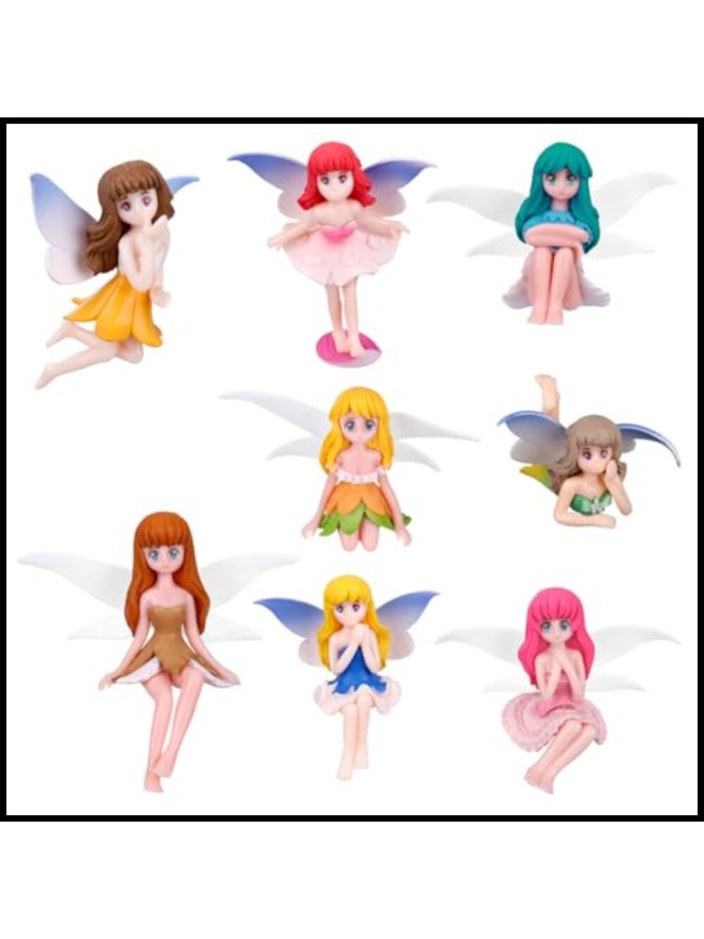 Mini Fairy Garden Accessories 8pc Resin Figurines Outdoor Decor
